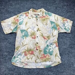 Classic Floral Short-Sleeve Button-Up Shirt - Beige Floral